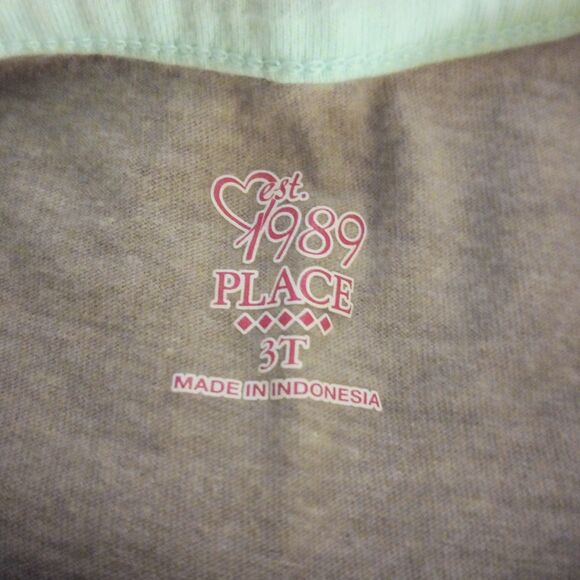 Children's Place Gray/Green Long Sleeve Tulle Dress sz 3T Girls - Picture 4 of 4